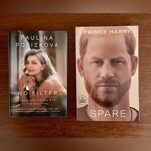 BOOKS**NO FILTER by Paulina Porizkova SPARE by Prince Harry